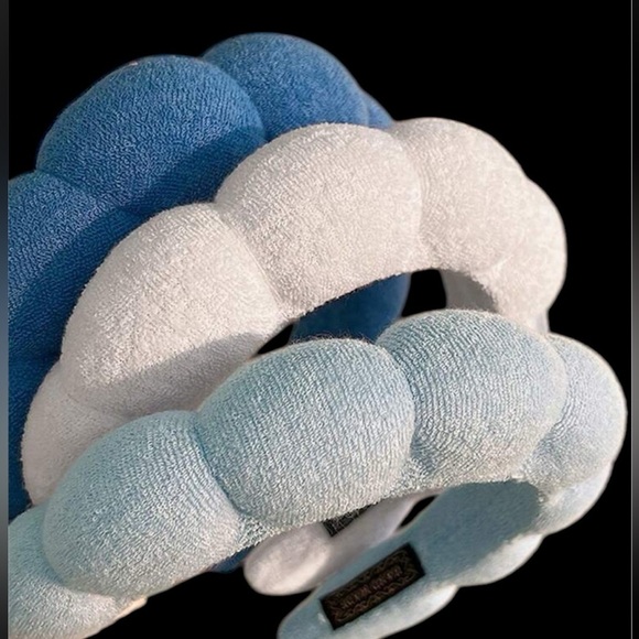 3pcs Women's Thick Fuzzy headbands light blue/ brown combo 3 pack NTW - Picture 12 of 16